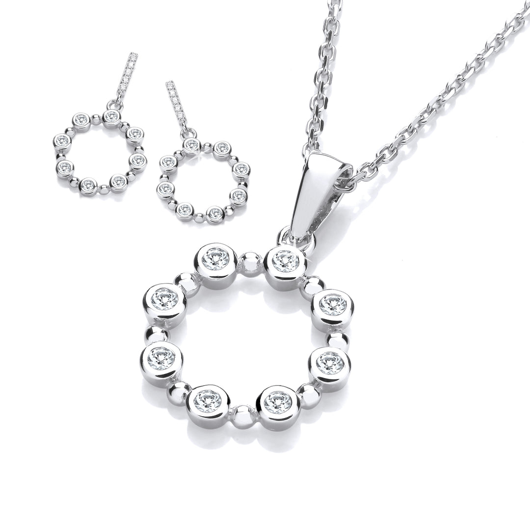 silver necklace set