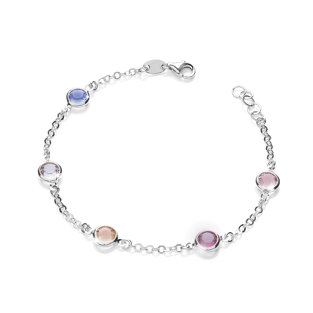 Multicoloured silver bracelet trending bracelet
