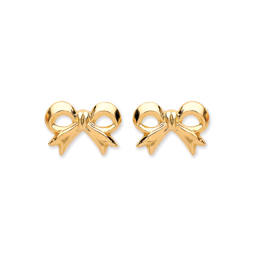 Bow Studs In 9ct Gold