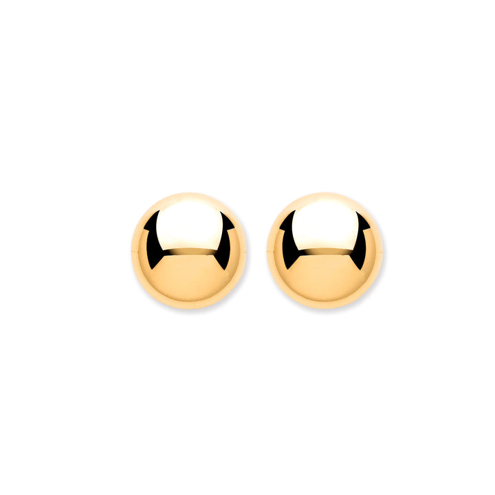 Button Ball Stud Earrings in Silver / Gold