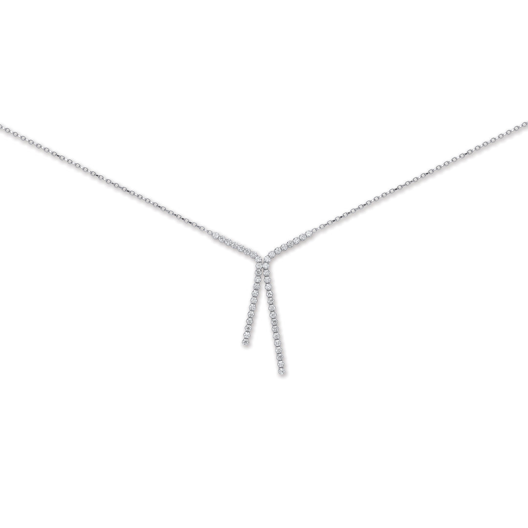 party wear tussle  necklace in silver 