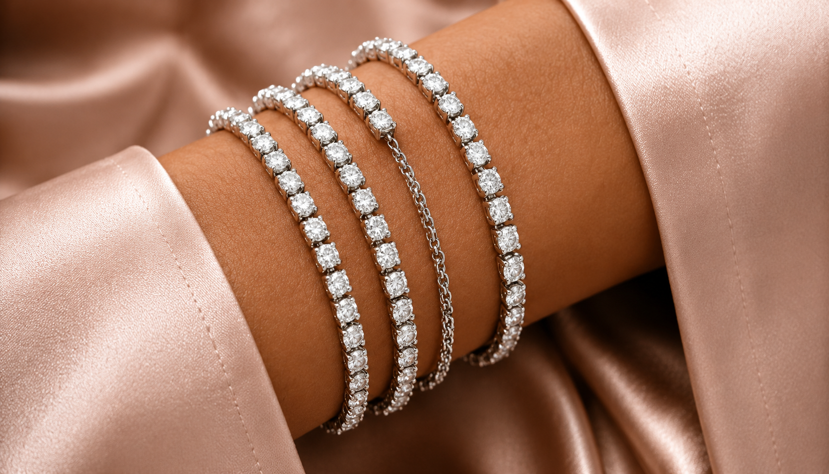 Diamond tennis bracelets