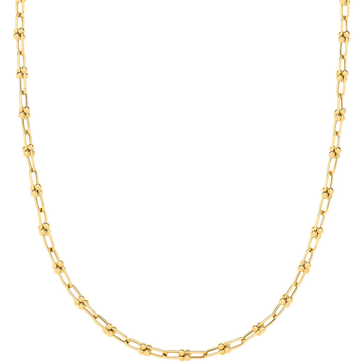 Chunky 18" Graduated Link Necklace In 9ct Gold