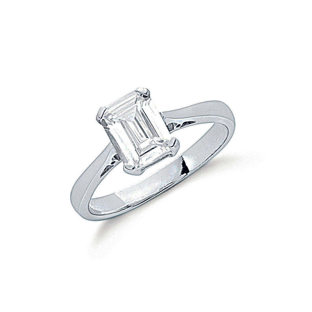 classic solitaire  silver ring best for Christmas gift