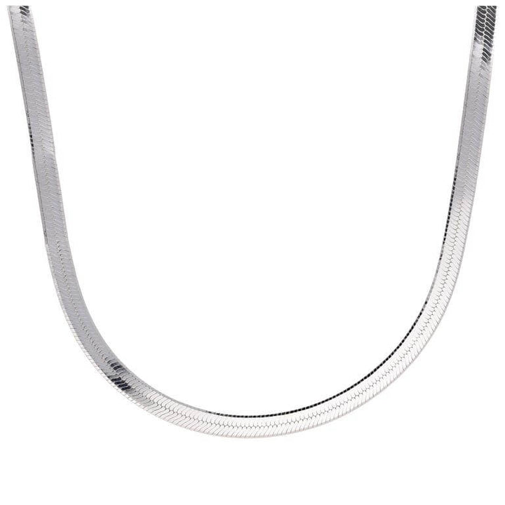 Herringbone 4.5mm Chain Necklace In Silver