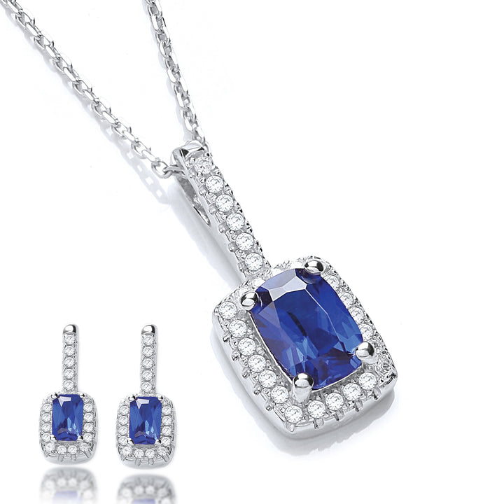blue pendant Sapphire necklace best for gifts for her