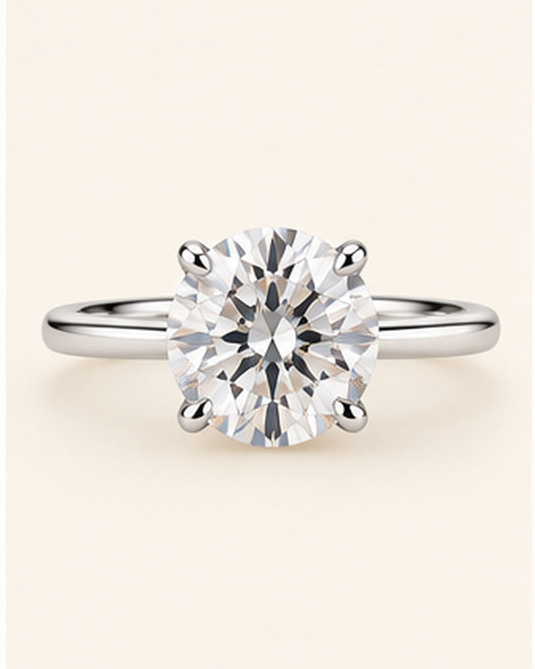 18ct White Gold 2.00ct Solitaire Lab Grown Diamond Ring - main cream image