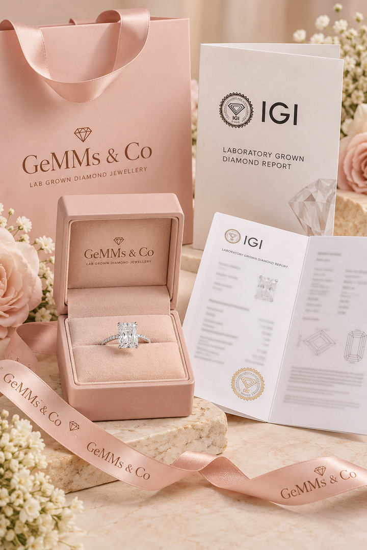 18ct White Gold 1.00ct Radiant Lab Grown Diamond Ring - IGI certificate image