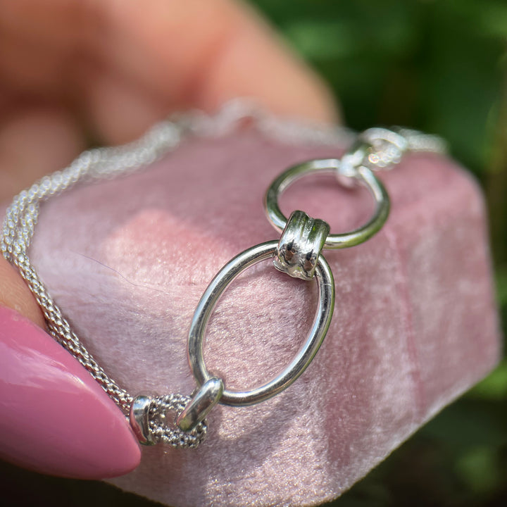 Linked Ovals Bracelet in Silver
