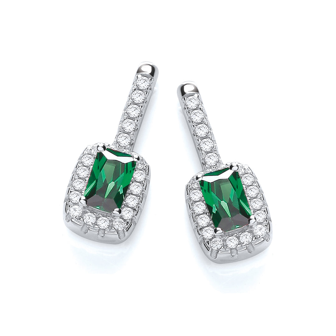 green coloured  emerald earring best for gifts for her