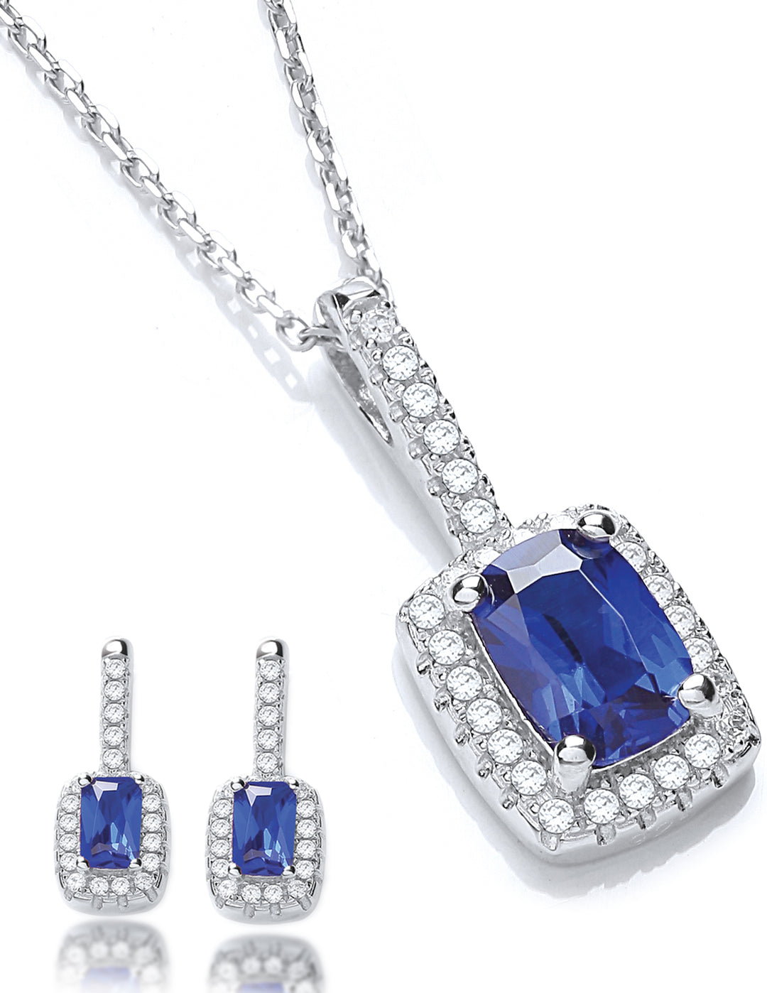 blue pendant set Sapphire necklace best for gifts for her