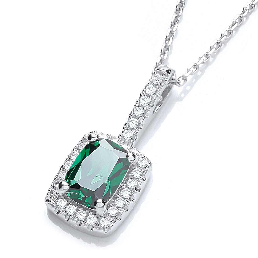 Green pendant emerald necklace best for gifts for her
