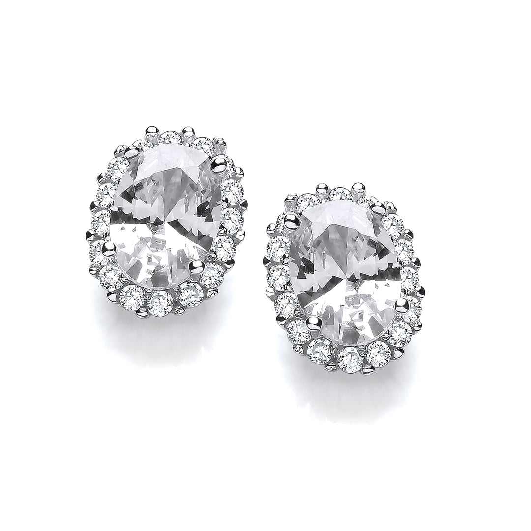 crystal clear silver studs affordable 