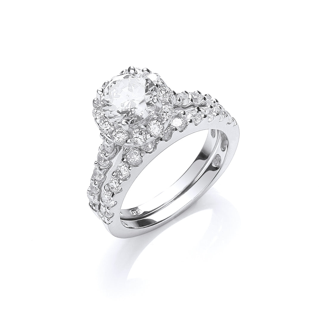 Affordable round wedding, engagement bridal set ring , gift sets 