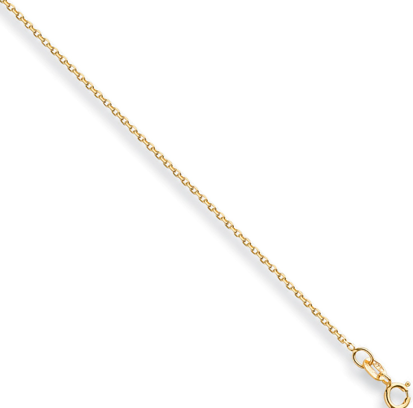 Chai Pendant Necklace With 0.20ct Diamond In 9ct Yellow Gold