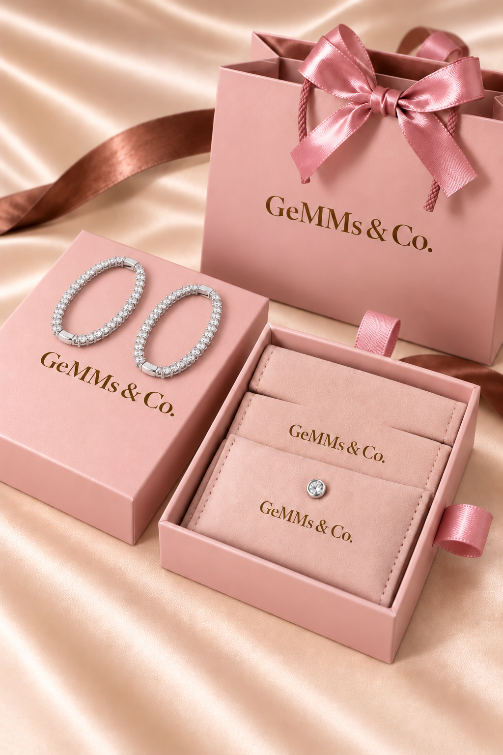 9ct Lab-Grown Diamond Oval Hoop Earrings