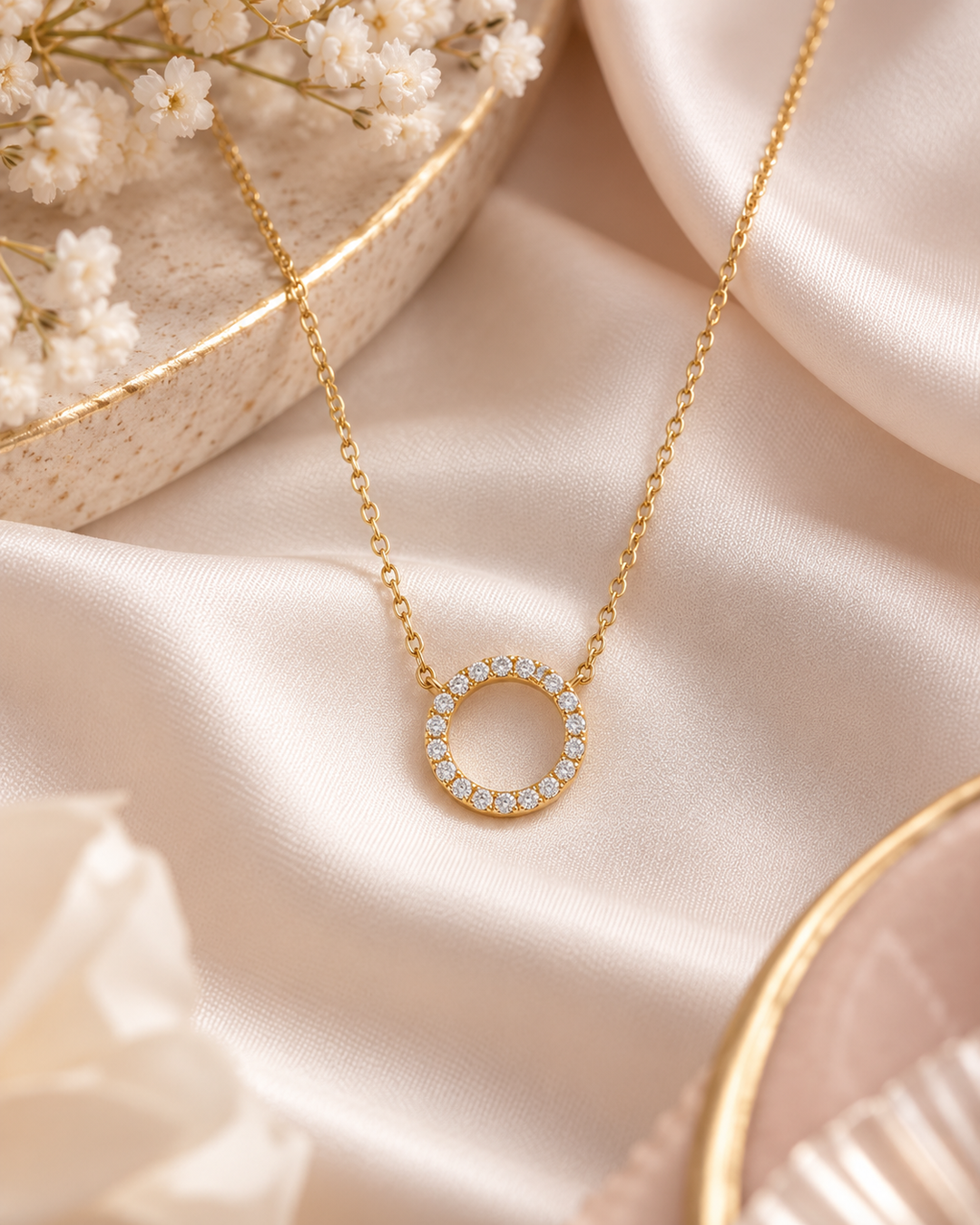 0.35ct Lab-Grown Diamond Circle of Life Necklace in 9ct Yellow Gold styled image #metal_9ct-yellow-gold