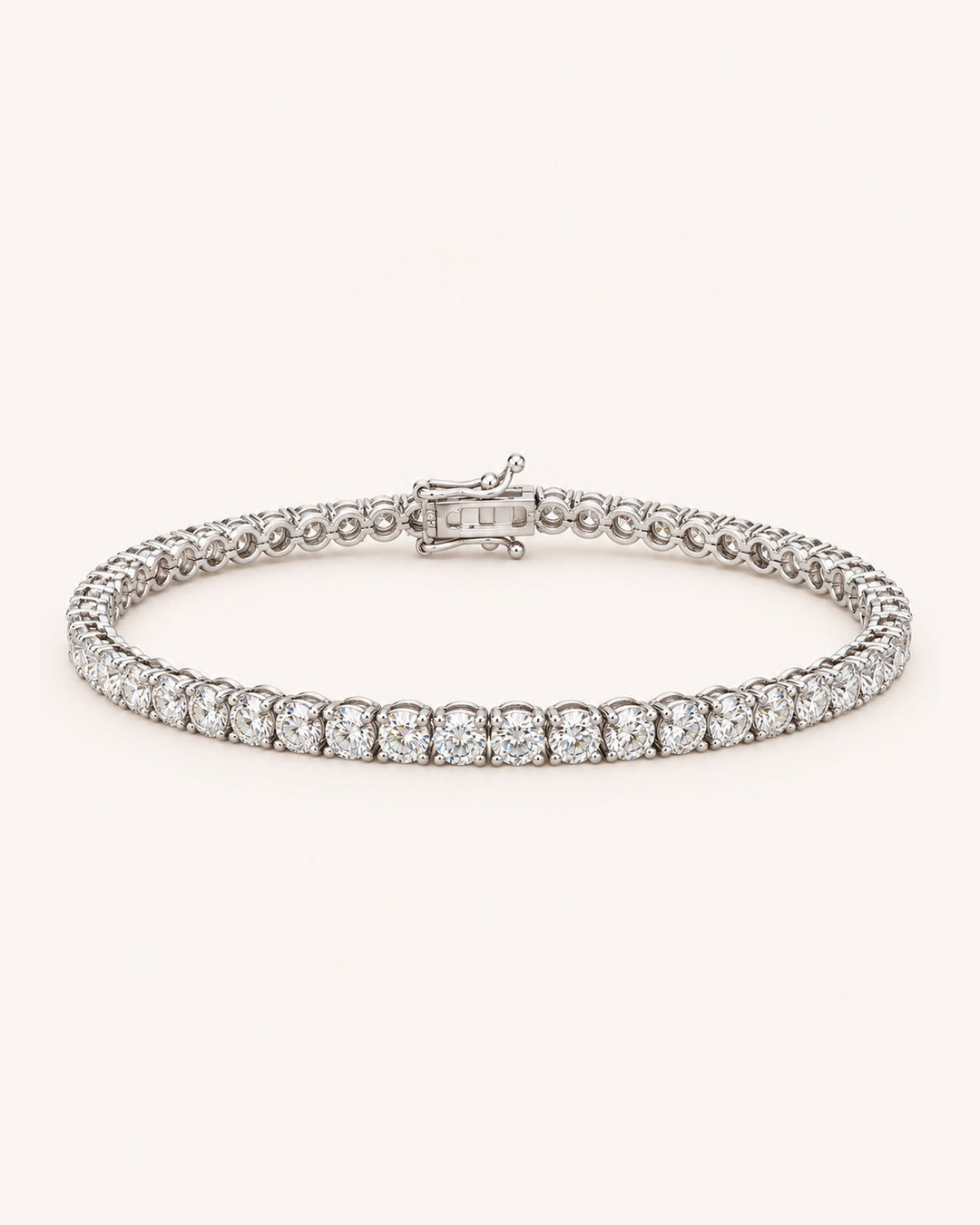 Lab-Grown Diamond Classic Tennis Bracelet on GeMMs & Co. cream background