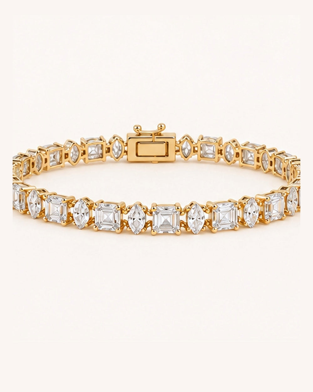 Emerald & Marquise Lab-Grown Diamond Tennis Bracelet
