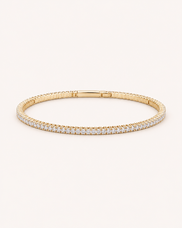 2.03ct lab-grown diamond flexi bangle in 9ct yellow gold