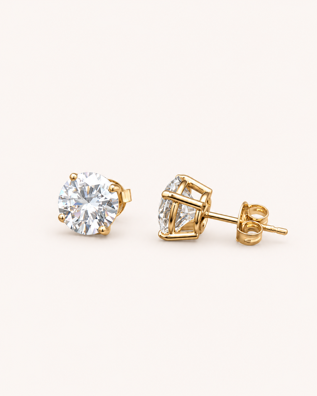 4.13ct Lab-Grown Diamond Stud Earrings in 9ct Yellow Gold