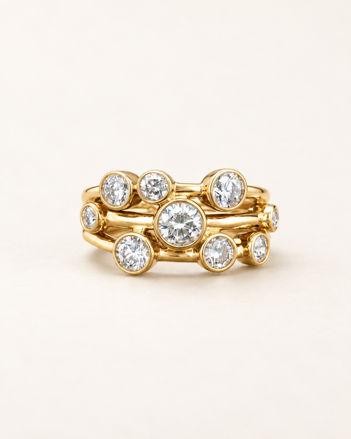 1.78ct lab-grown diamond bubble ring 9ct yellow gold on cream background #metal_9ct-yellow-gold