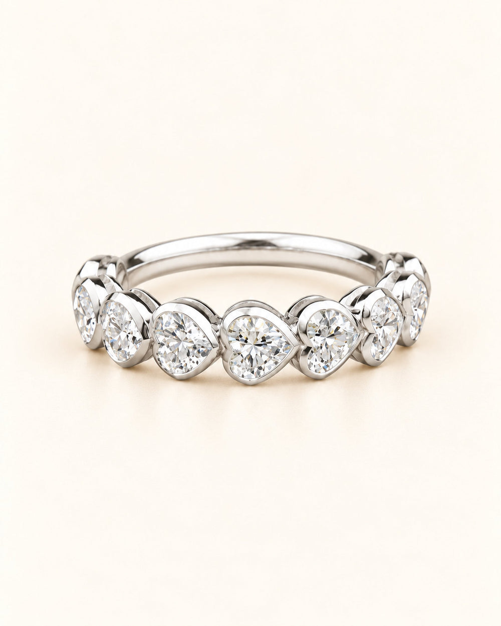 White gold heart diamond half eternity ring alternate angle #metal_9ct-white-gold