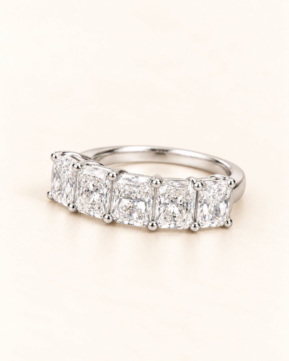 Radiant cut lab-grown diamond ring angled view #metal_9ct-white-gold
