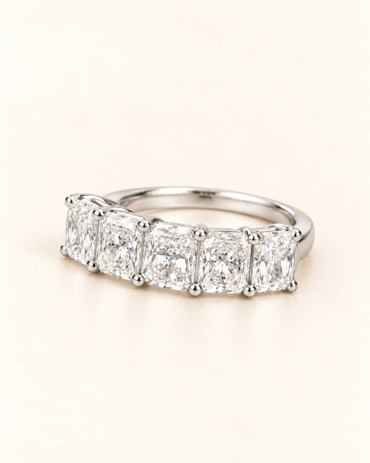 Radiant cut lab-grown diamond ring angled view #metal_9ct-white-gold