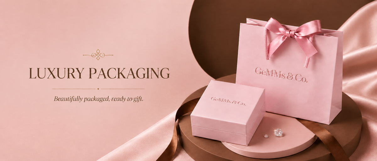 GeMMs & Co. Luxury Packaging with pink gift bag and jewellery box