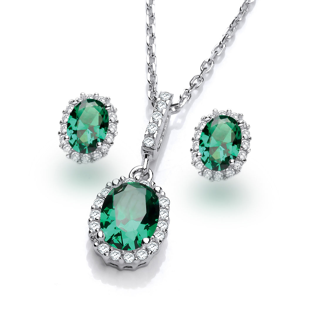 green emerald necklace set j jaz 