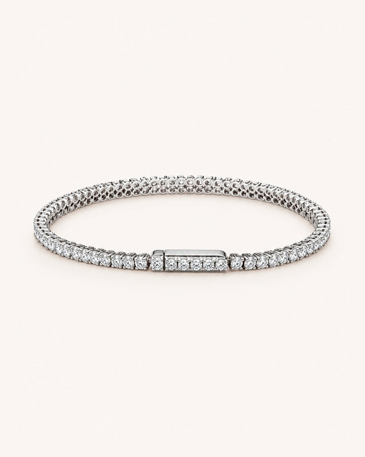 Lab-Grown Diamond Lightweight Tennis Bracelet on GeMMs & Co. cream background