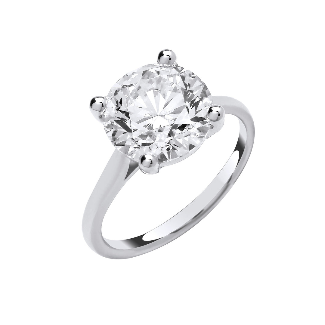18ct White Gold 4.00ctw Solitaire Lab Grown Diamond Ring IGI Certified