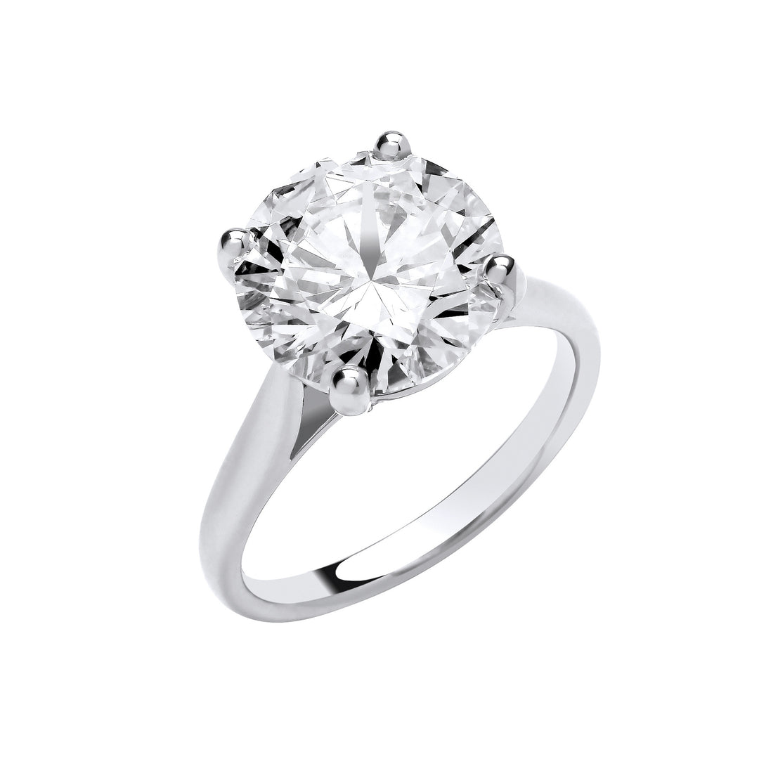 18ct White Gold 5.00ctw Solitaire Lab Grown Diamond Ring IGI Certified