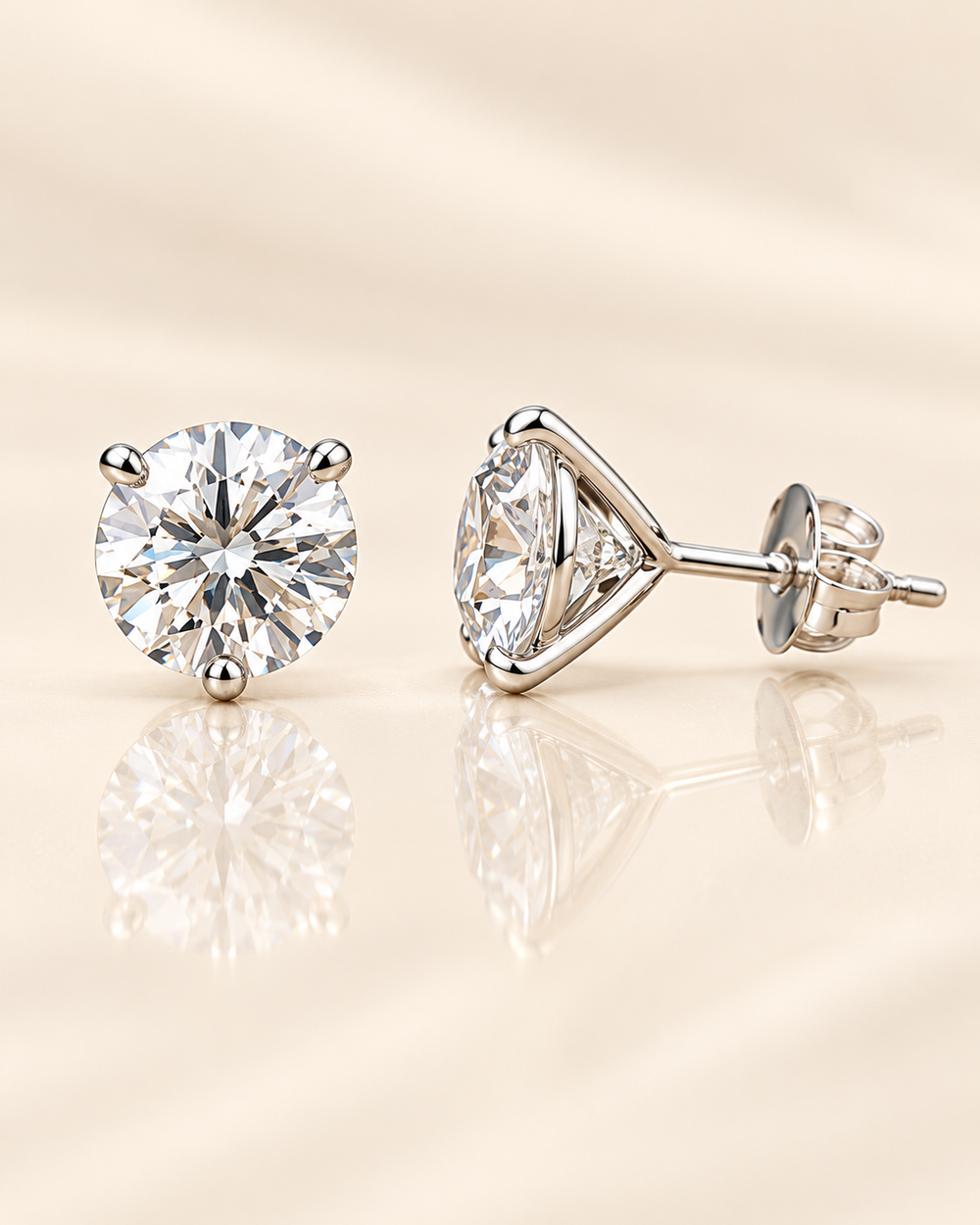 IGI-Certified Lab-Grown Diamond Martini Stud Earrings